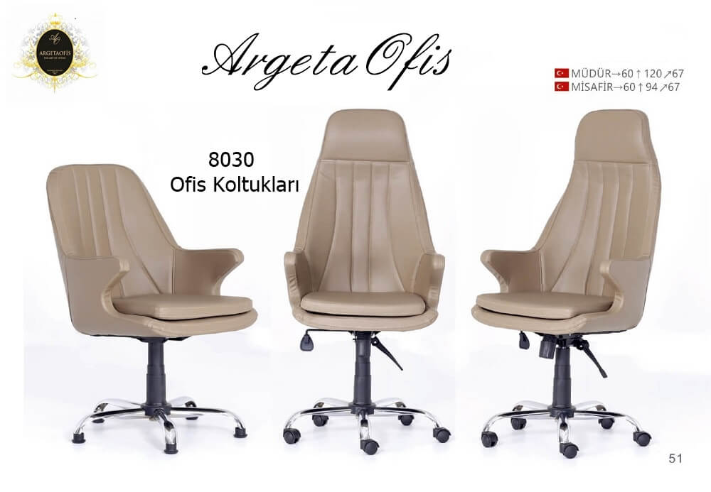 8030_Yönetici-Müdür-Misafir-Şef-Çalışma-Koltukları_İzmir-Argeta-Ofis-Mobilyaları (2) modern bir görünüm sunan ergonomik Yüksek kaliteli 8030 Ofis Koltukları ile ofisinizde konfor ve şıklığı bir arada yaşayın. Ergonomik tasarımıyla gün boyu rahatlık sağlar..