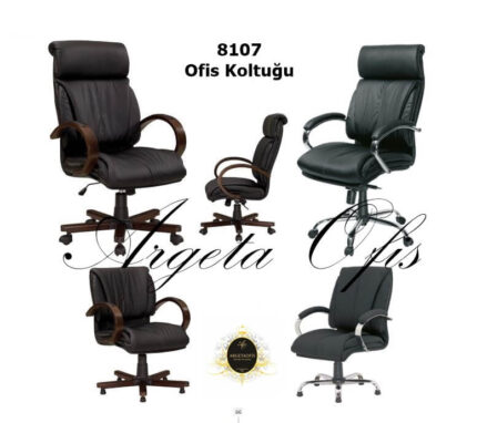 Renkli deri kaplama ile göz alıcı bir görünüm sunan şık Ergonomik ve şık 8107 Ofis Koltukları