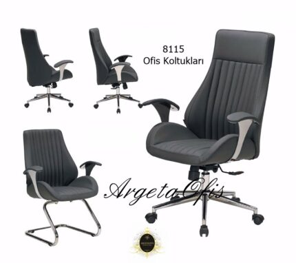Şık dikiş detayları ile modern bir görünüm sunan lüks Ergonomik 8115 Ofis Koltukları