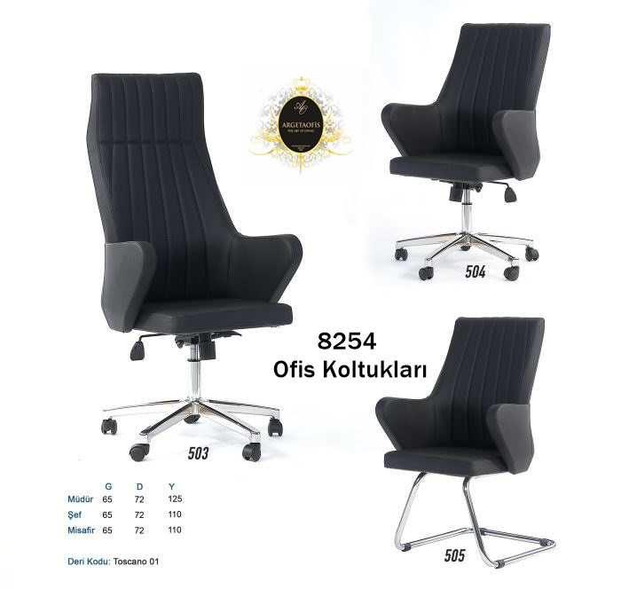 Sırt ağrılarından kurtulmanıza yardımcı olacak ergonomik 8254 Ofis Koltukları Sade tasarımlı