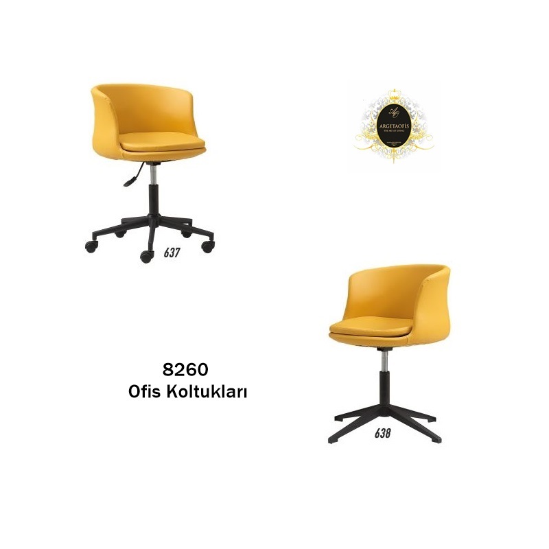 Uzun süreli oturumlar için mükemmel konfor sağlayan ergonomik 8260 Ofis Koltuklarılerle tanışın. Ayarlanabilir kolçaklı
